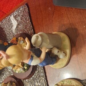 Homco DENIM DAYS Lil Girl W/ Milk Can